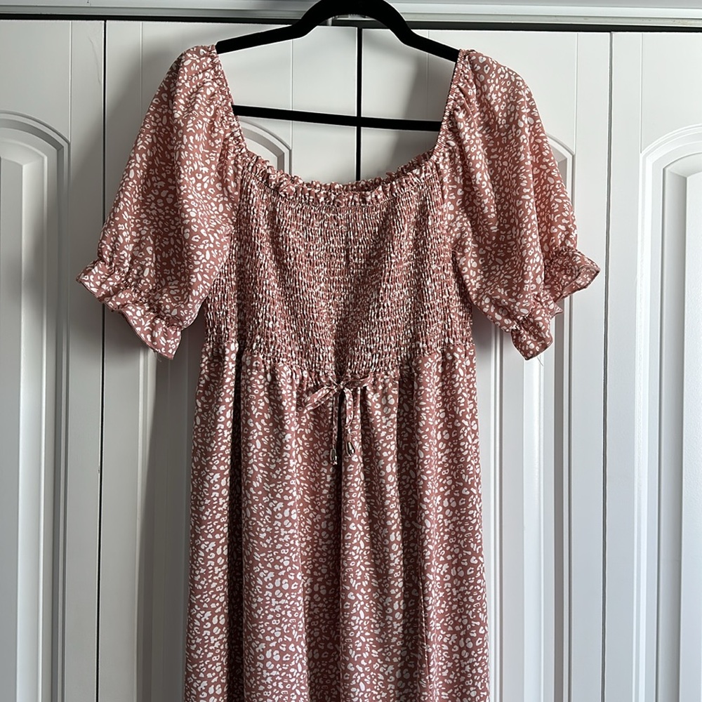 Amazon Women's Midi Dress - Pink Pattern